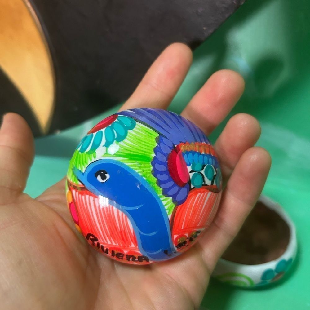 MEXICANA Colorful Bird Trinket Box - Blue, Green, Red, Orange - Picture 4 of 12